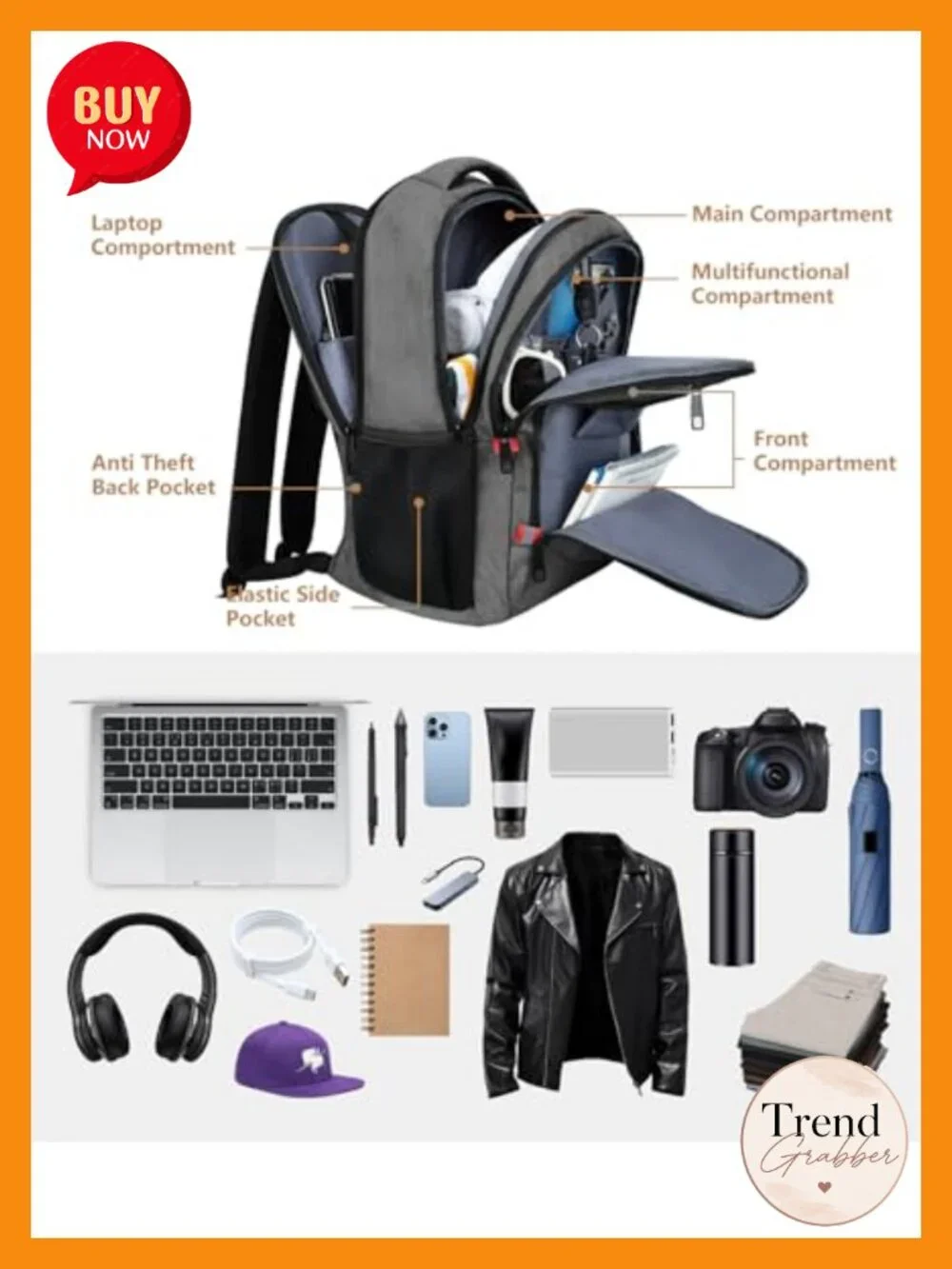 Anti Theft Laptop Backpack Fits 15.6 Inch, Travel School Bookbag for Men Women,